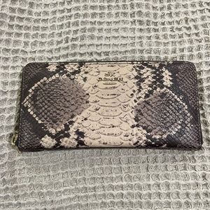 Coach Python print Zipper Wallet